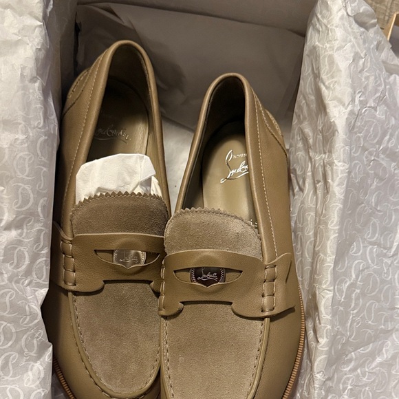 Christian Louboutin Penny Donna Leather Suede Loafers - Picture 3 of 7